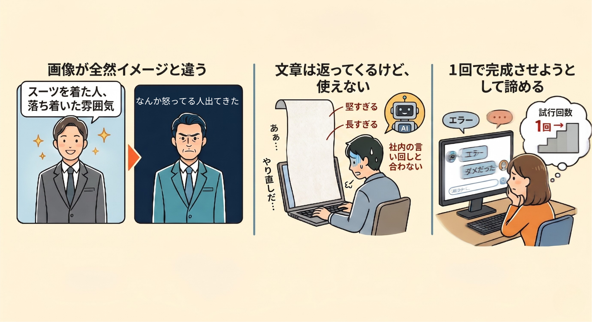 AIにやりたいことを入れたのに、全然違う。よく聞くその理由